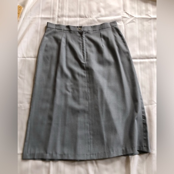 Vtg Soft Blue Pinstripe Skirt - Picture 12 of 13